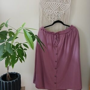 Purple midi skirt